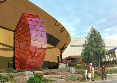 Artists impression of the National Museum of Australia glass facade. Laminated by FGS Glass